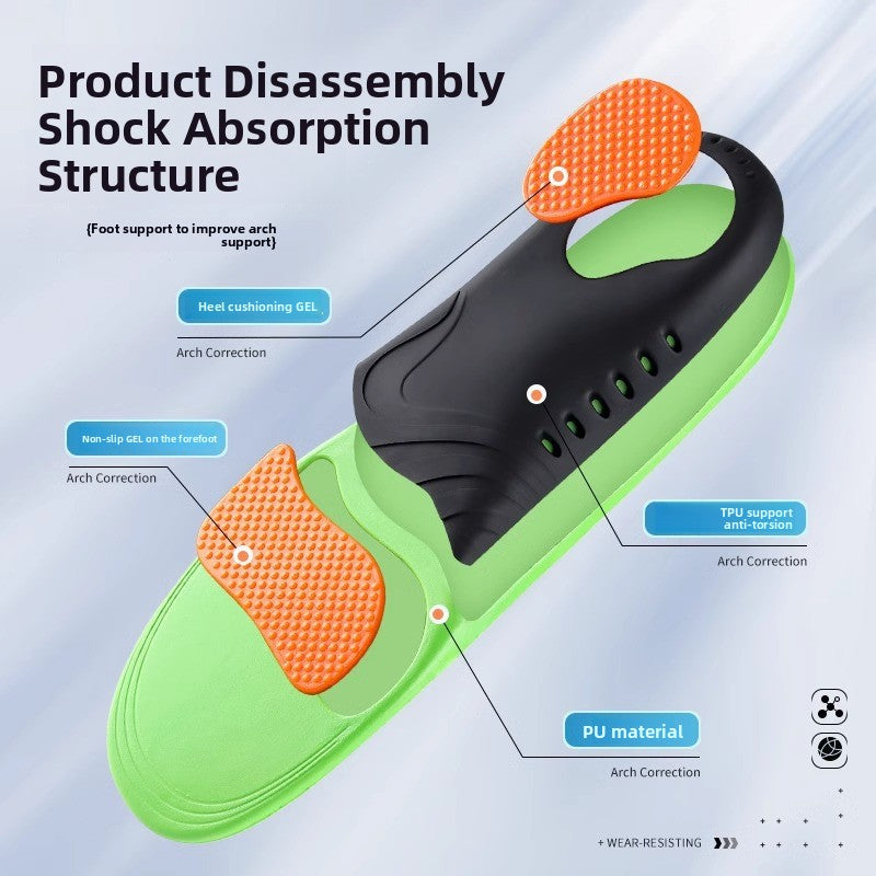 Orthopedic Arch Support Insoles for Flat Feet Correction