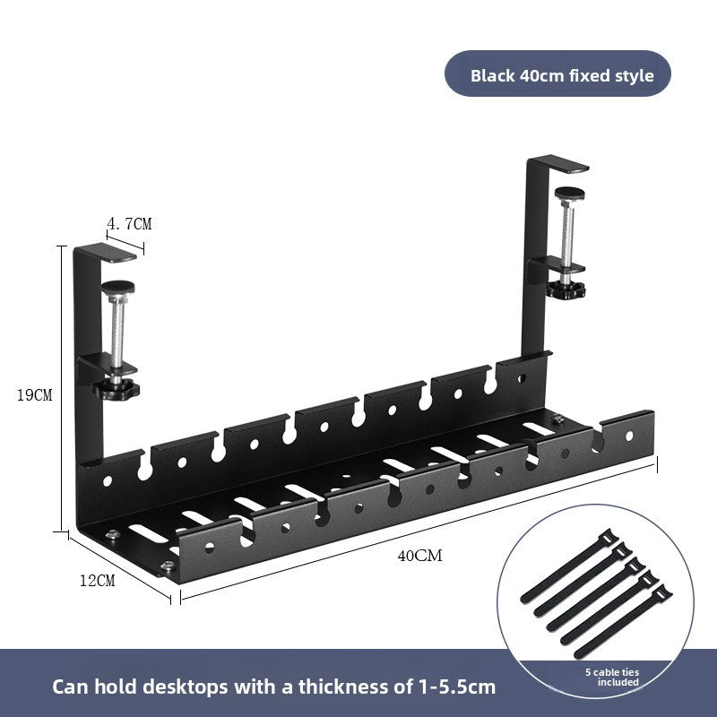 Under Desk Retractable Cable Management Tray