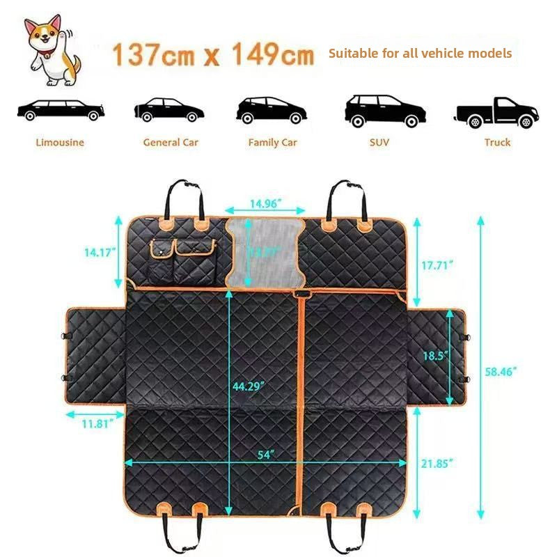Car Pet Seat Cushion Waterproof Thickened Oxford Cloth Car Back Seat