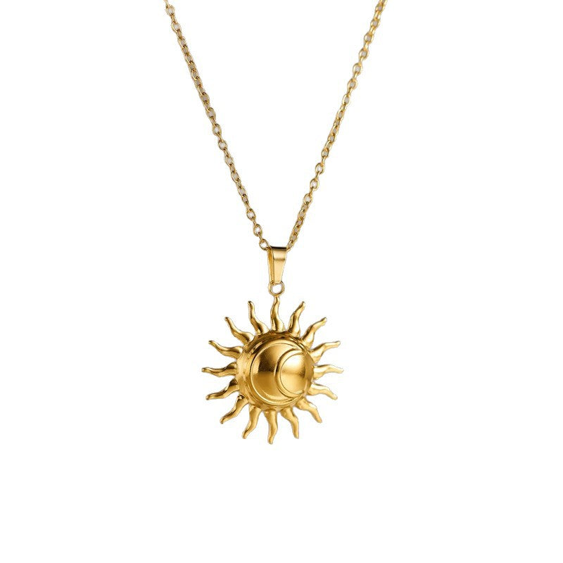 Geometric Gold Plated Stainless Steel Necklace