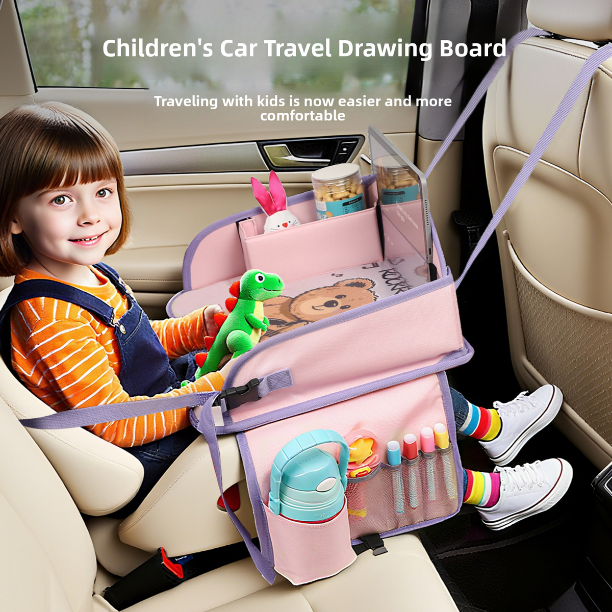 Portable Kids Travel Drawing Board Tray