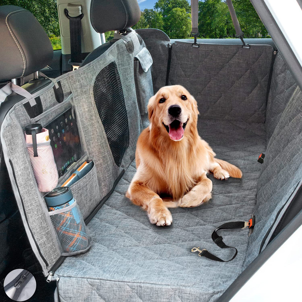 Car Rear Seat Pet Mat Waterproof Dog Seat Cover Oxford Cloth Easy Installation