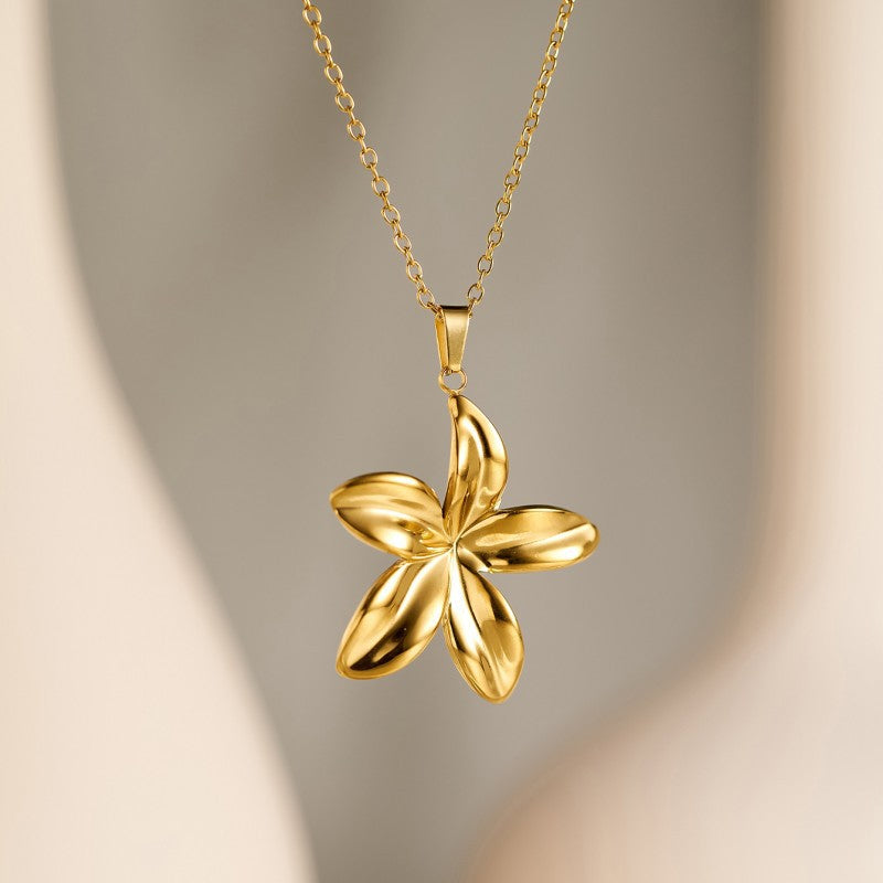 Geometric Gold Plated Stainless Steel Necklace
