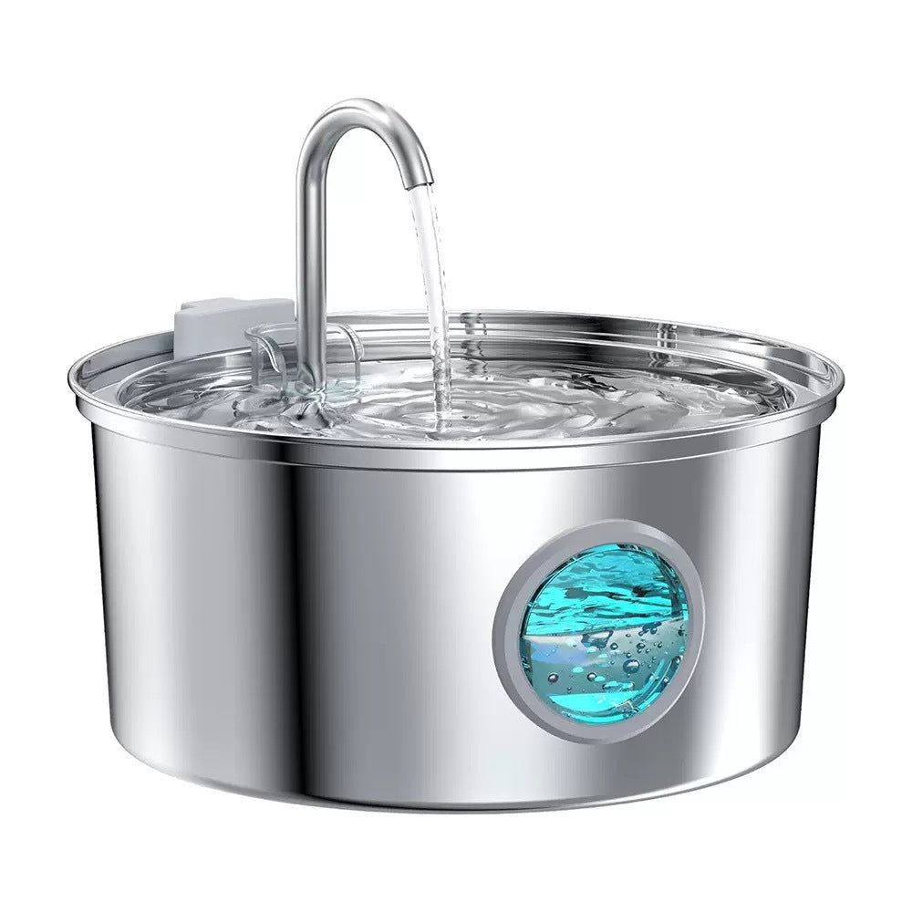3.2L Stainless Steel Pet Water Fountain with Quiet Pump