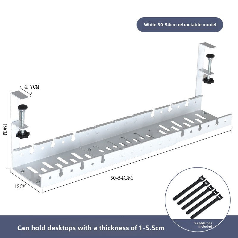 Under Desk Retractable Cable Management Tray