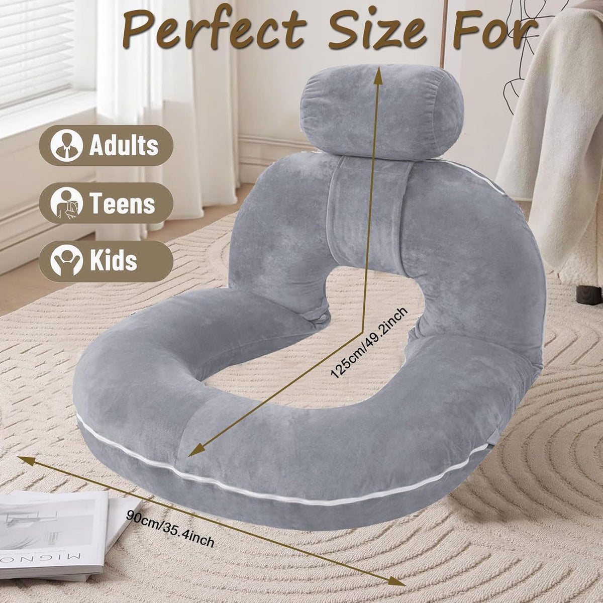Ergonomic U-Shaped Back Support Pillow