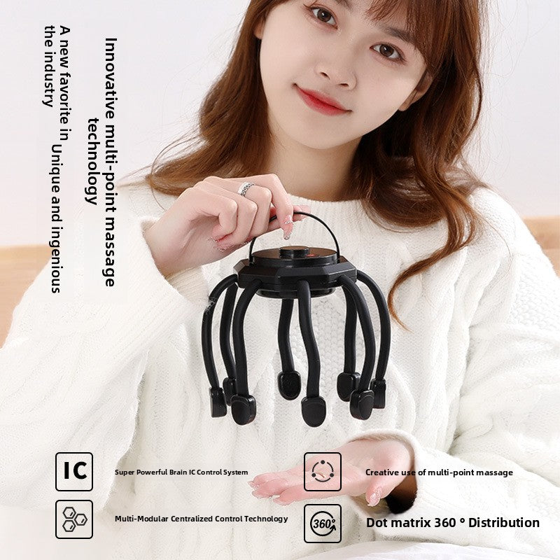 Electric Head Massager Wireless Scalp Relaxation Device
