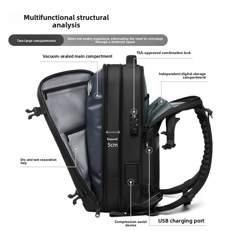 Compression Travel Backpack with Large Capacity