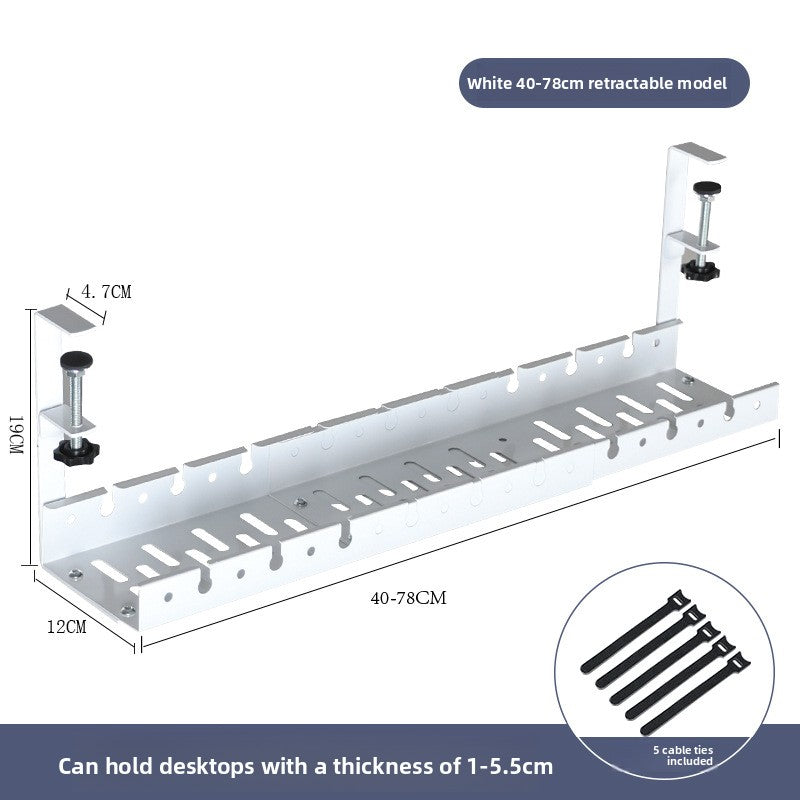 Under Desk Retractable Cable Management Tray