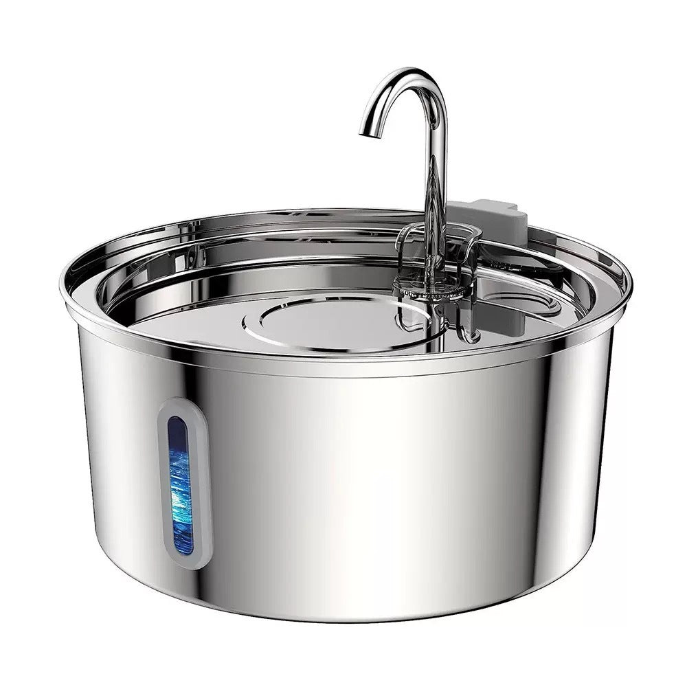 3.2L Stainless Steel Pet Water Fountain with Quiet Pump