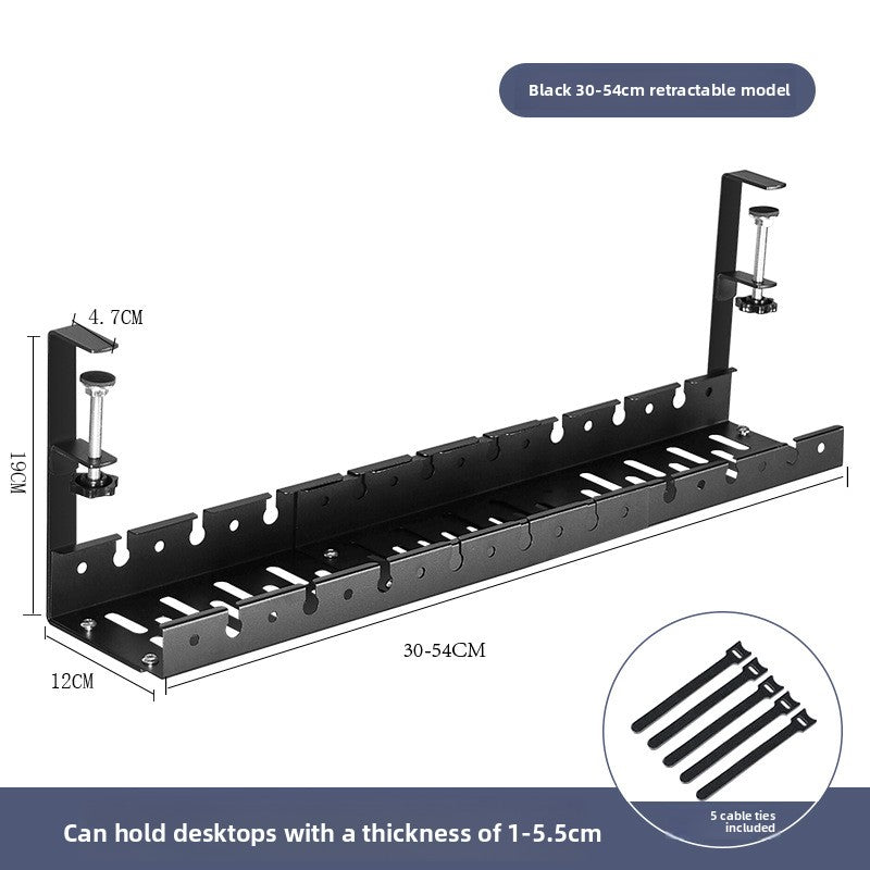 Under Desk Retractable Cable Management Tray