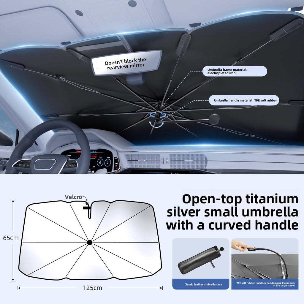 Foldable Car Windshield Sunshade with Heat Insulation