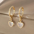 Elegant Heart-shaped Zircon Earrings