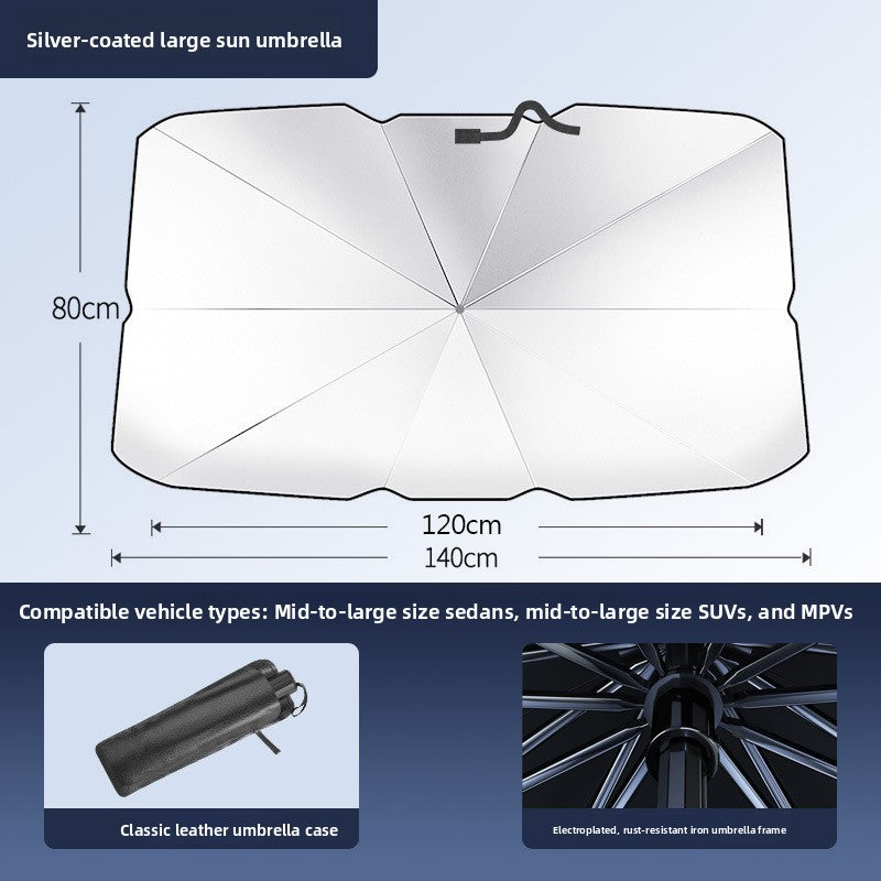 Foldable Car Windshield Sunshade with Heat Insulation