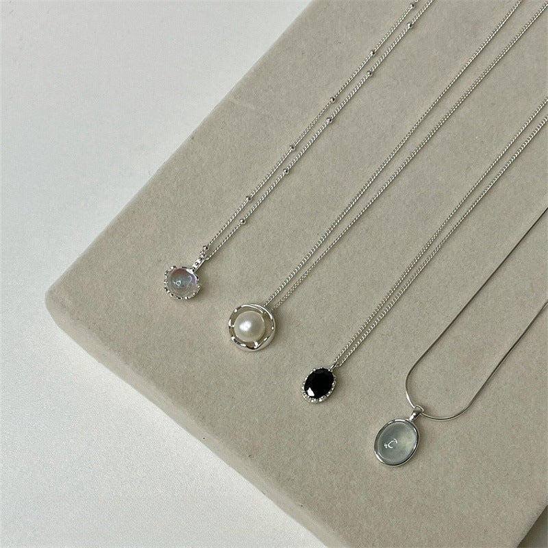 S925 Sterling Silver Aquamarine Butterfly Necklace