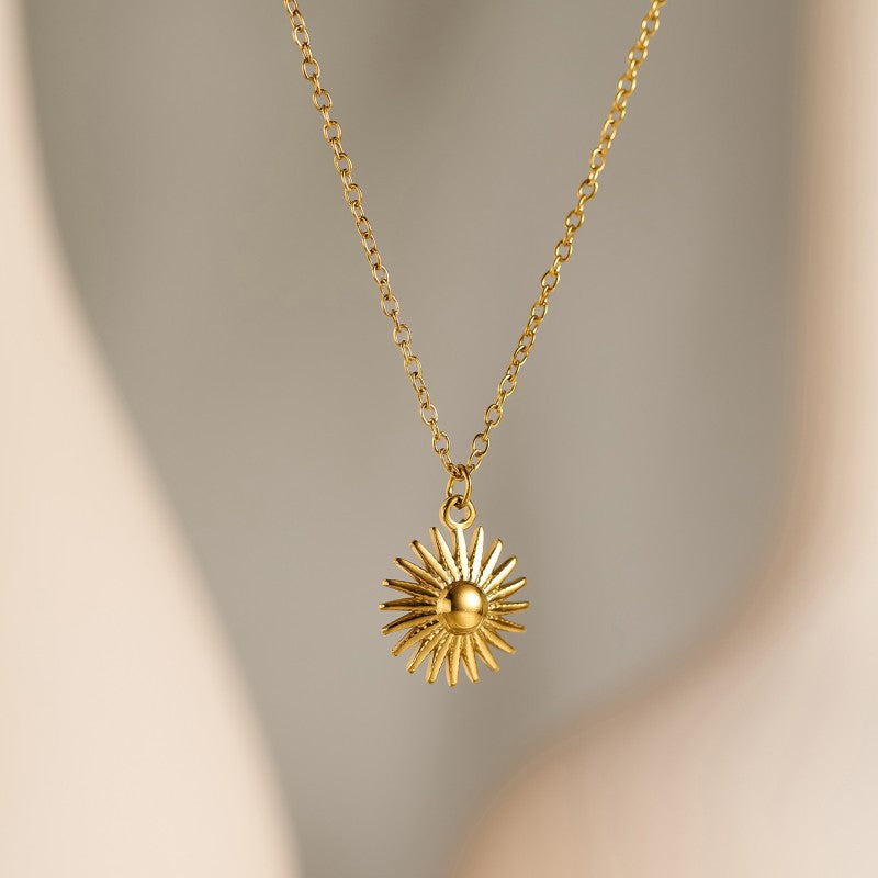 Geometric Gold Plated Stainless Steel Necklace