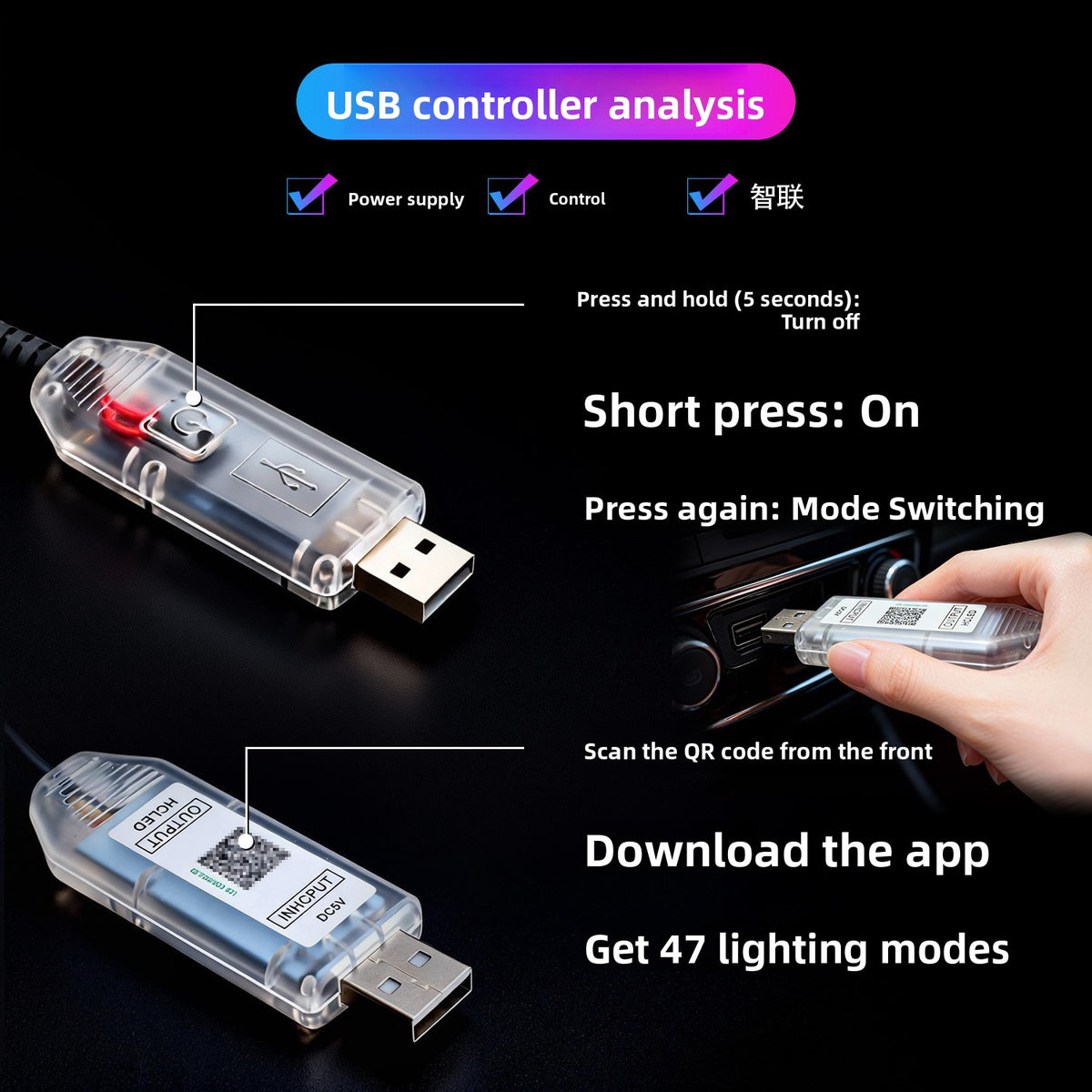 App Controlled Car LED Interior Ambient Light