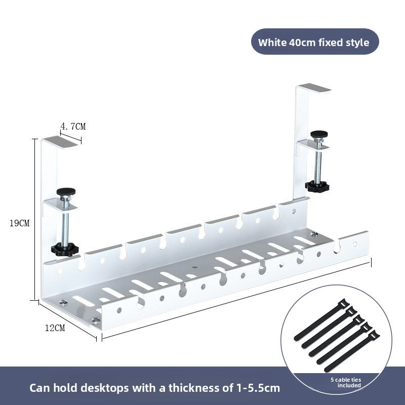 Under Desk Retractable Cable Management Tray