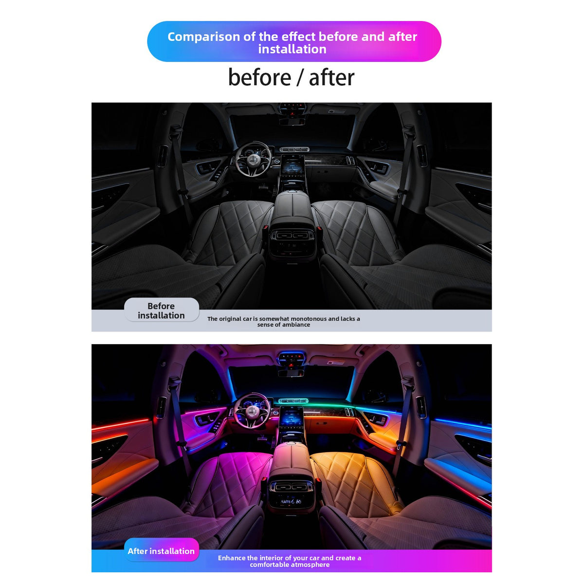 App Controlled Car LED Interior Ambient Light